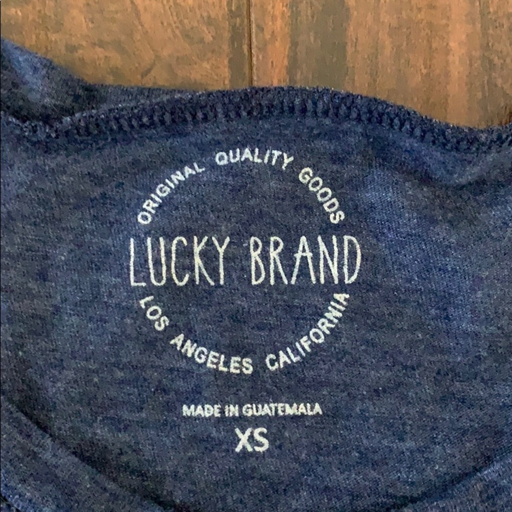 Lucky Brand blue and Gold Henna Tee EUC Si… - Picture 5 of 10